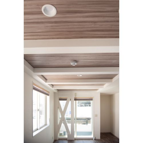 木目天井と開放感のある部屋